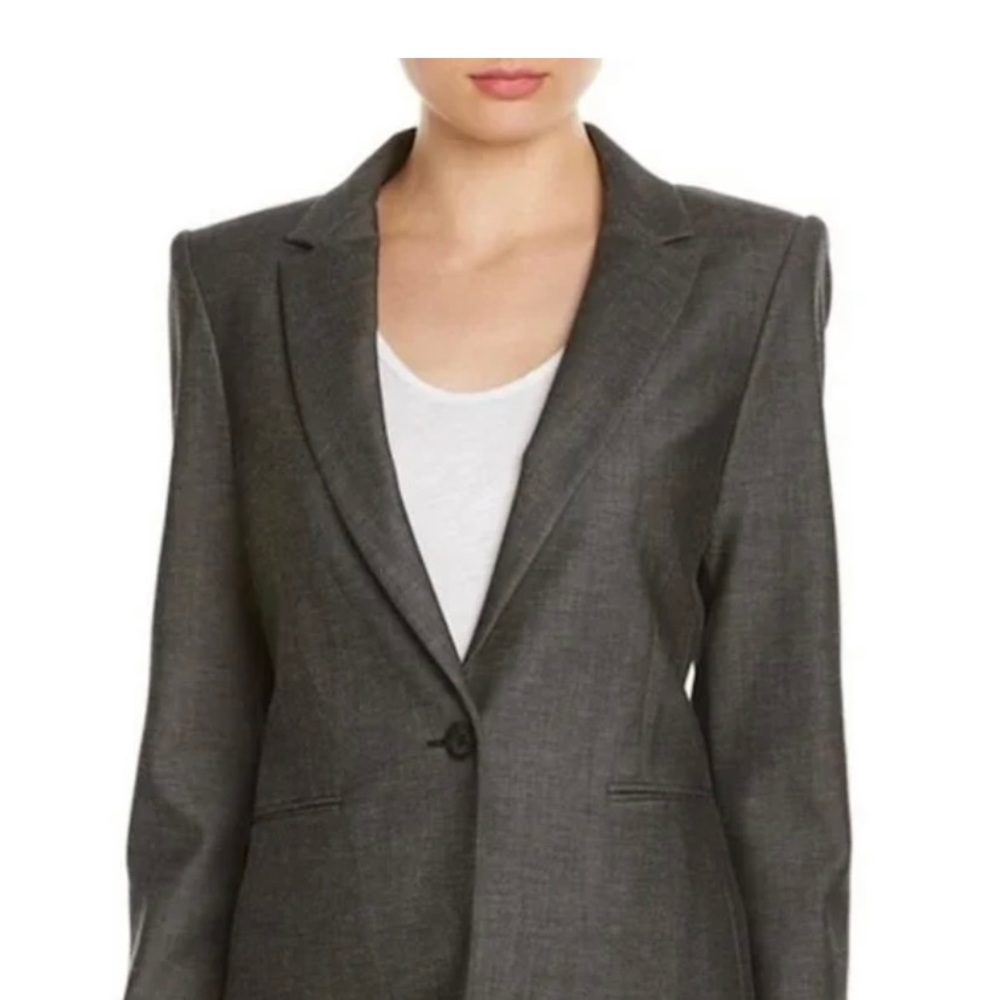 BCBG Hugh Dark Heather Grey Womens Blazer